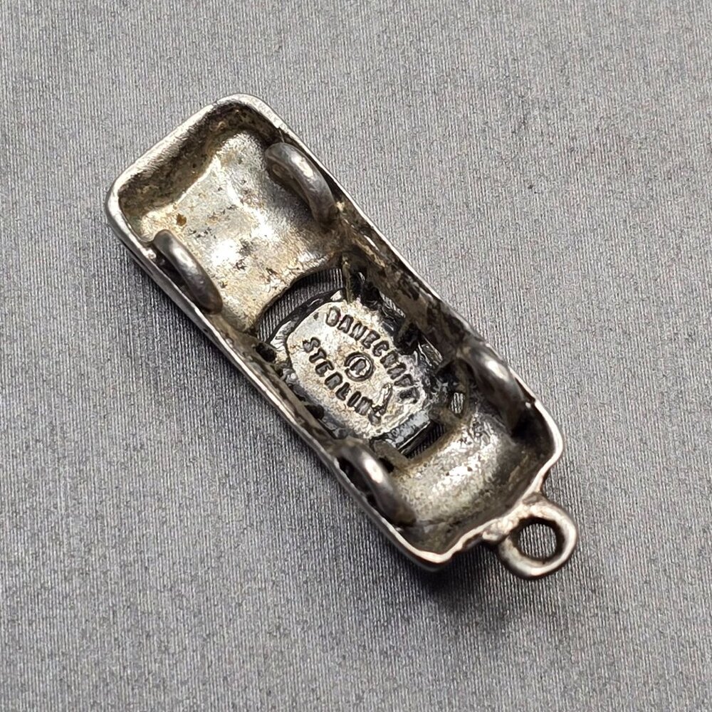 VTG Danecraft Sterling Silver Car Charm 1 1/8" Figural Automobile Pendant 50s - Picture 5 of 9